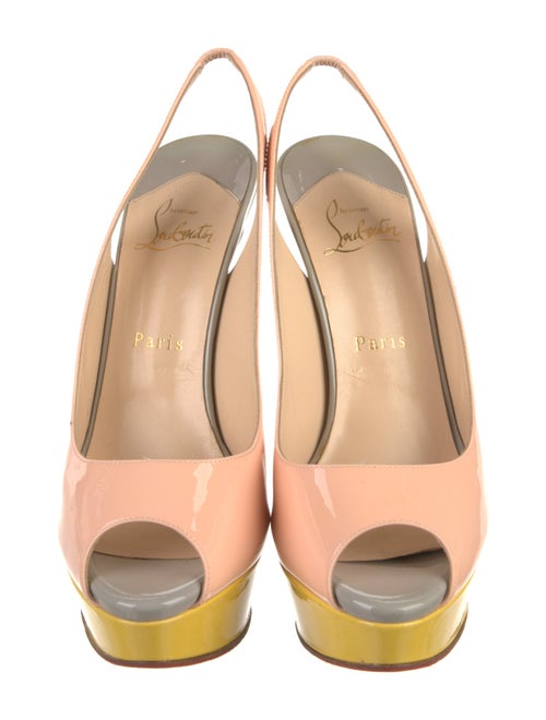 Christian Louboutin Patent Leather Slingback Pumps