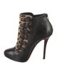 Christian Louboutin Leather Animal Print Boots