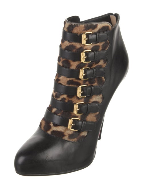 Christian Louboutin Leather Animal Print Boots