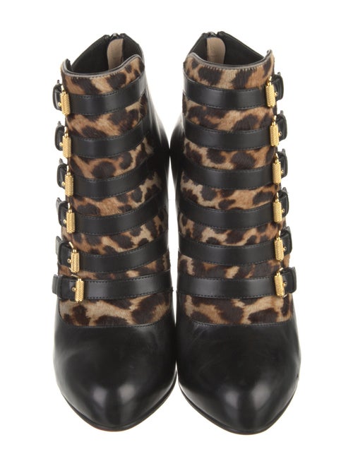 Christian Louboutin Leather Animal Print Boots