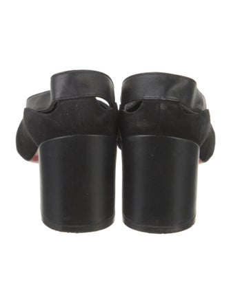 Christian Louboutin Suede Cutout Accent Pumps