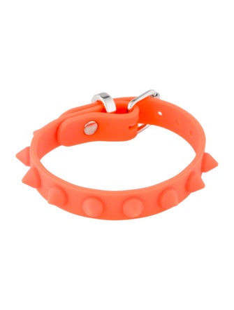 Christian Louboutin Rubber Loubilink Studded Wrap Bracelet