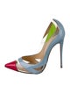 Christian Louboutin Patent Leather Colorblock Pattern Pumps