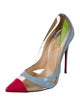 Christian Louboutin Patent Leather Colorblock Pattern Pumps