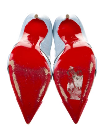 Christian Louboutin Patent Leather Colorblock Pattern Pumps