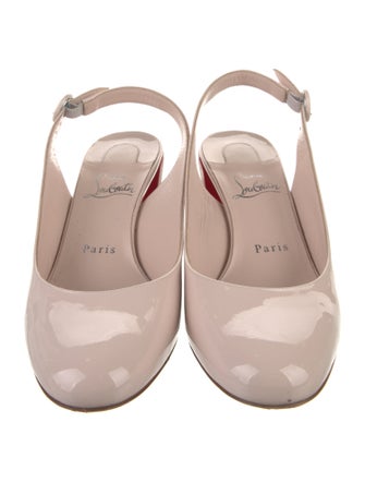 Christian Louboutin Patent Leather Slingback Pumps