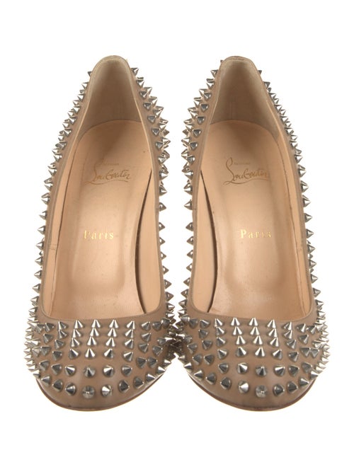 Christian Louboutin Spike Accents Leather Pumps