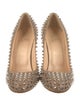 Christian Louboutin Spike Accents Leather Pumps