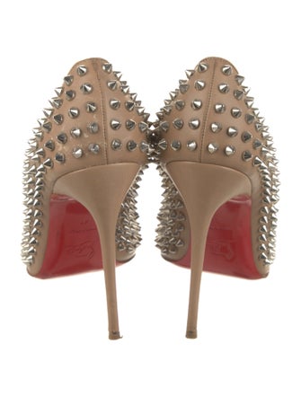 Christian Louboutin Spike Accents Leather Pumps