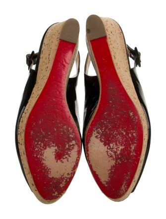 Christian Louboutin Patent Leather Slingback Pumps