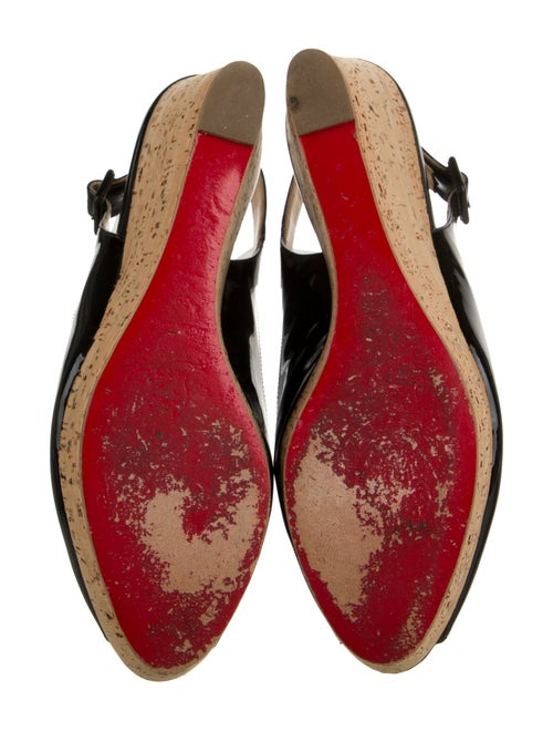 Christian Louboutin Patent Leather Slingback Pumps