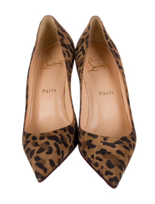 Christian Louboutin Suede Animal Print Pumps