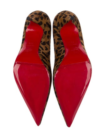 Christian Louboutin Suede Animal Print Pumps