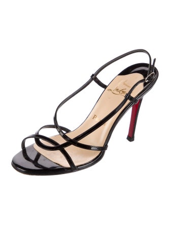 Christian Louboutin Patent Leather Slingback Sandals