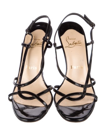 Christian Louboutin Patent Leather Slingback Sandals