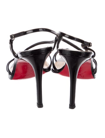 Christian Louboutin Patent Leather Slingback Sandals