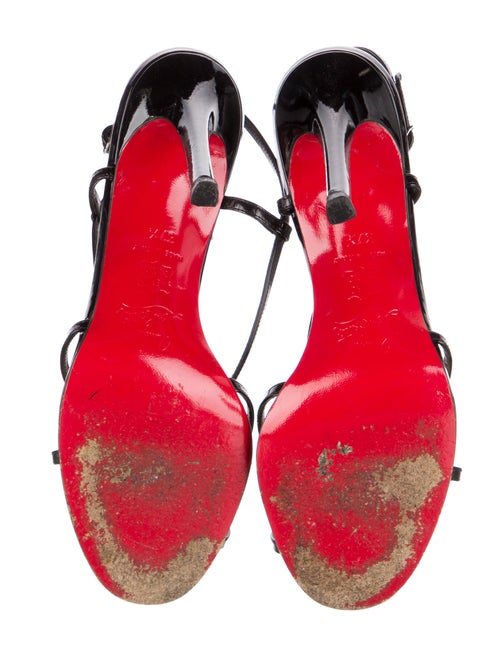 Christian Louboutin Patent Leather Slingback Sandals