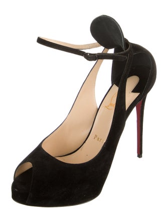 Christian Louboutin Suede Slingback Pumps