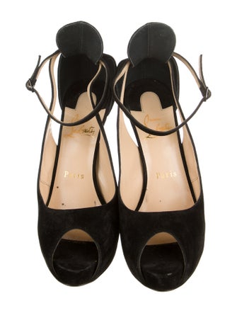 Christian Louboutin Suede Slingback Pumps
