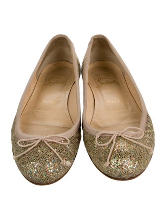 Christian Louboutin Glitter Glitter Accents Ballet Flats