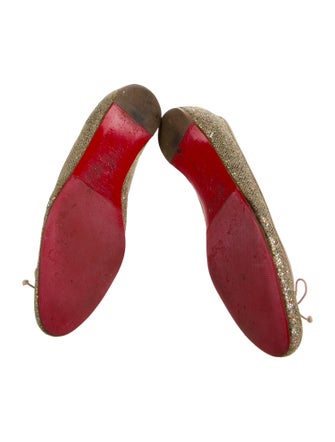 Christian Louboutin Glitter Glitter Accents Ballet Flats