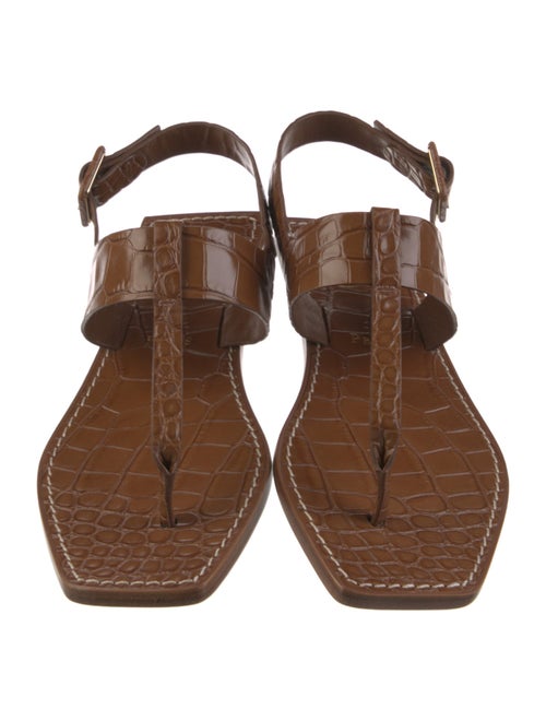 Christian Louboutin Embossed Leather Slingback Sandals