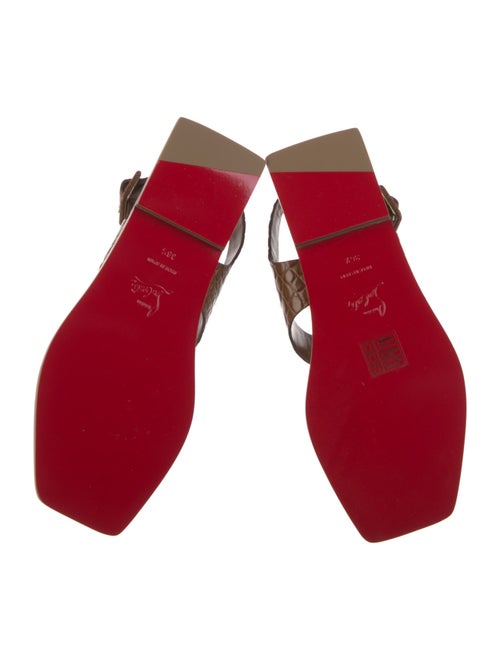 Christian Louboutin Embossed Leather Slingback Sandals