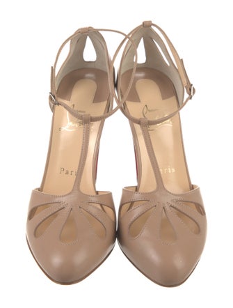Christian Louboutin Leather T-Strap Pumps