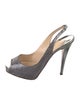 Christian Louboutin Glitter Glitter Accents Slingback Pumps