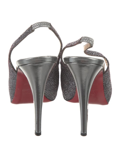 Christian Louboutin Glitter Glitter Accents Slingback Pumps
