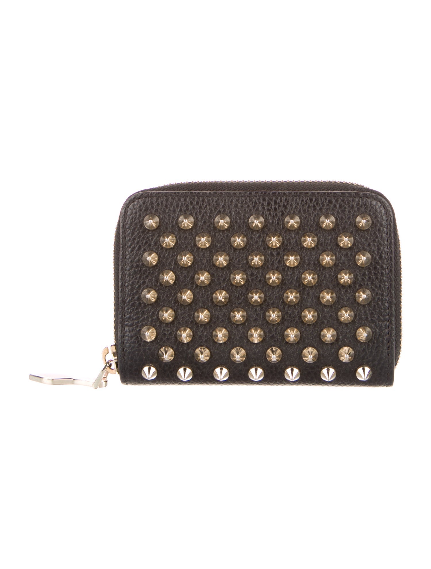 Christian Louboutin Spike Accents Leather Coin Pouch