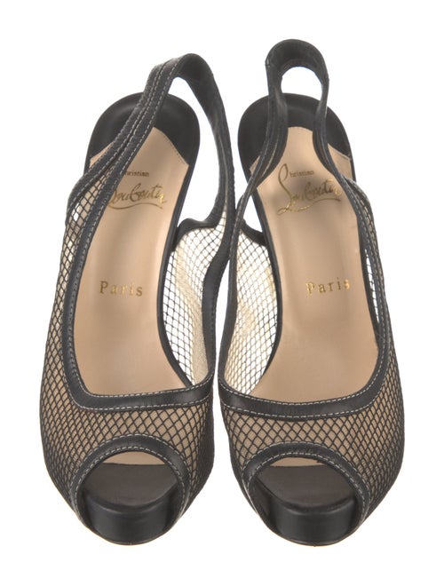 Christian Louboutin Mesh Mesh Accents Slingback Pumps