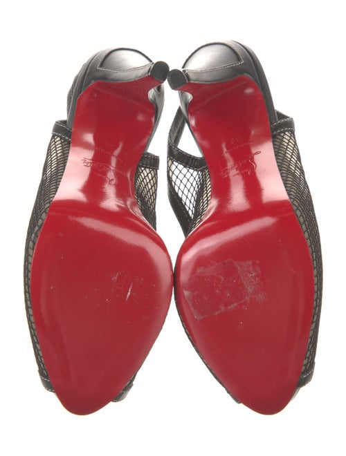 Christian Louboutin Mesh Mesh Accents Slingback Pumps