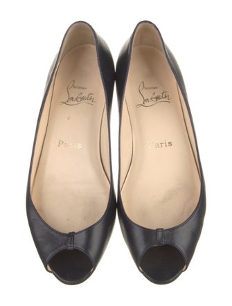 Christian Louboutin Leather Animal Print Ballet Flats