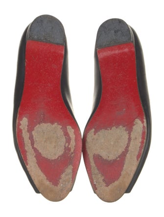 Christian Louboutin Leather Animal Print Ballet Flats