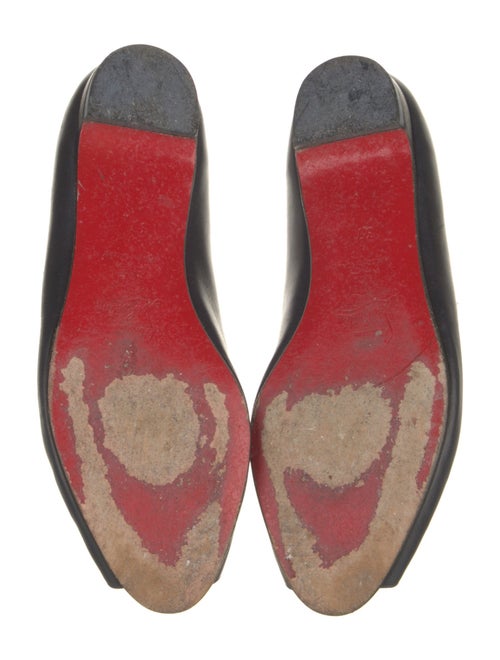 Christian Louboutin Leather Animal Print Ballet Flats