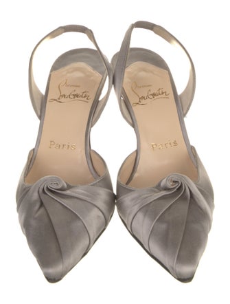 Christian Louboutin Satin Slingback Pumps