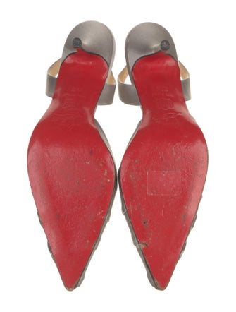 Christian Louboutin Satin Slingback Pumps