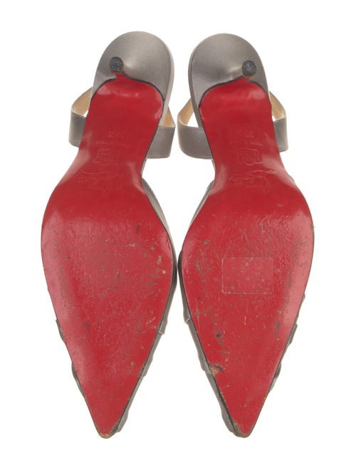 Christian Louboutin Satin Slingback Pumps