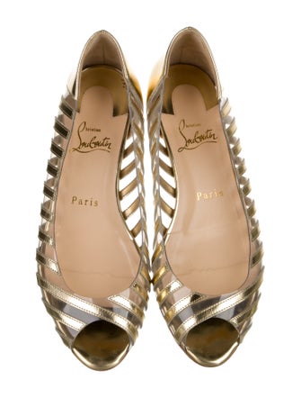 Christian Louboutin Leather Printed Flats