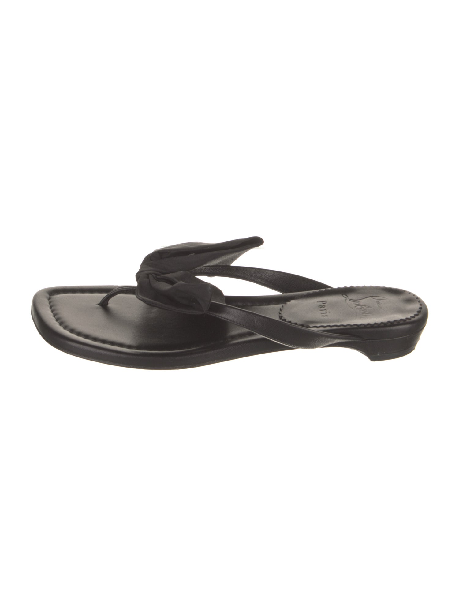 Christian Louboutin Leather Printed Slides