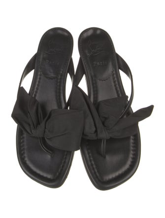 Christian Louboutin Leather Printed Slides