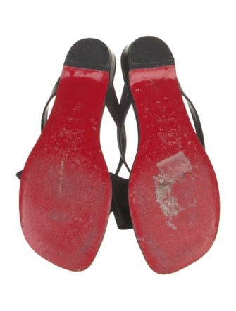 Christian Louboutin Leather Printed Slides