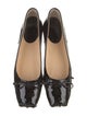 Christian Louboutin Patent Leather Bow Accents Ballet Flats