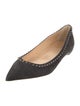Christian Louboutin Spike Accents Suede Ballet Flats