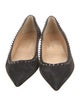 Christian Louboutin Spike Accents Suede Ballet Flats