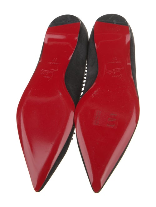 Christian Louboutin Spike Accents Suede Ballet Flats