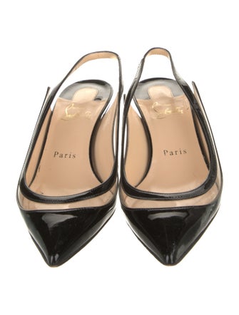 Christian Louboutin Patent Leather Slingback Pumps