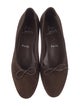 Christian Louboutin Suede Bow Accents Ballet Flats