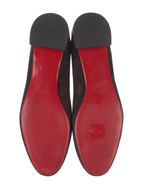 Christian Louboutin Suede Bow Accents Ballet Flats